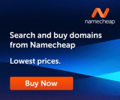 banner ad for namecheap domain name registrar to get low cost domain names with free privacy protecting your personal contact information